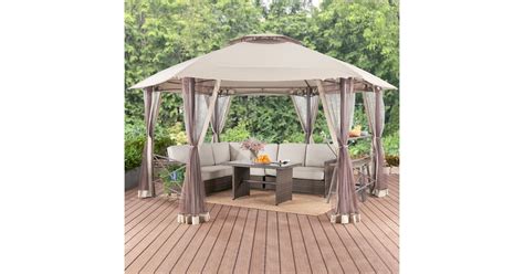 Hexagon Gazebo With Netting | Best Memorial Day Outdoor Furniture Sales 2019 | POPSUGAR Home UK ...