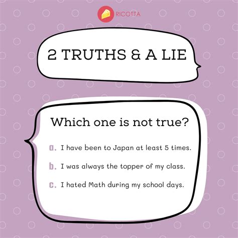 Two Truths And A Lie: How to Play & 120+ Best Lie Ideas in 2024