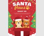 Santa Paws Poster Template Vector Art & Graphics | freevector.com