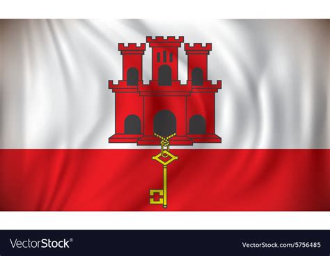 Flag of Gibraltar Royalty Free Vector Image - VectorStock