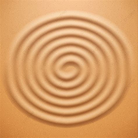 Sand Ripples Vector Art PNG, Abstract Vector Ripple Spiral Drawing On The Sand, Dust, Shape ...