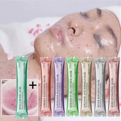 Korean Beauty Skin Care Face Lavender Powder Mask Organic Hydro Whitening Cherry Peel Off Jelly ...