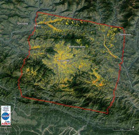 NASA-Generated Damage Map to Assist with 2015 Gorkha, Nepal Earthquake Disaster Response