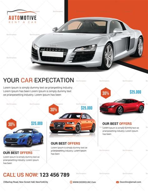 Automotive Car Sale Flyer Template | Car advertising design, Sale flyer ...