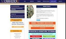 Dbhdd Learning Portal Page