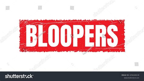 Bloopers Grunge Rubber Stamp On White Stock Vector (Royalty Free ...