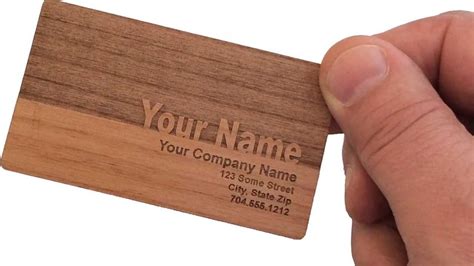 Wooden Business Cards from WoodenUrecover.com - YouTube