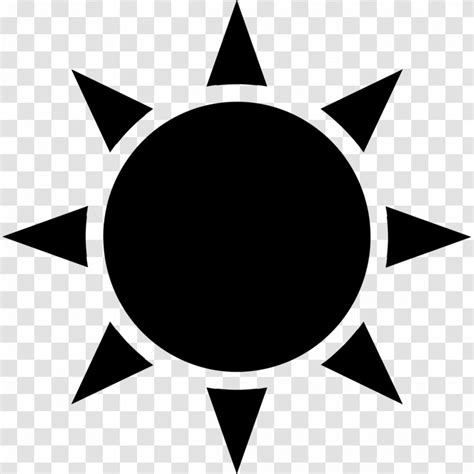 Symbol Clip Art - Black And White - Sun Vector Transparent PNG