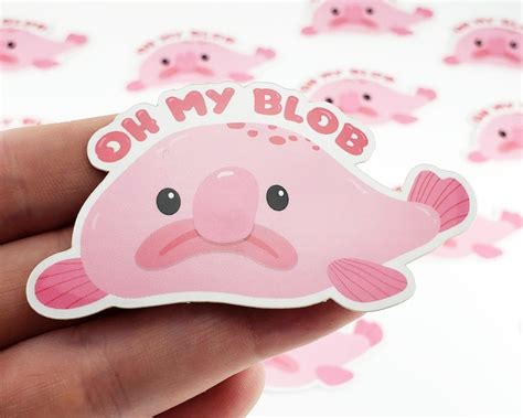 Blobfish Sticker Vinyl Stickers Laptop Decal Blobfish Gift | Etsy