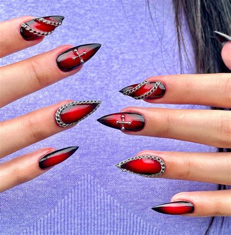 Black Stiletto Nails