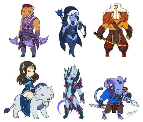 Dota 2 - Mini Radiant AGI heroes by spidercandy on deviantART | Character art, Character design ...