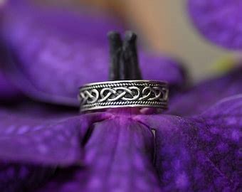 Celtic Wedding Band Medieval Celtic Braided Ring His and - Etsy