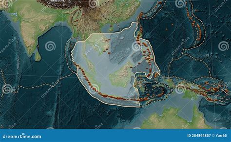 Volcanoes Around the Sunda Plate. Wiki Map Stock Illustration - Illustration of volcanic, vector ...