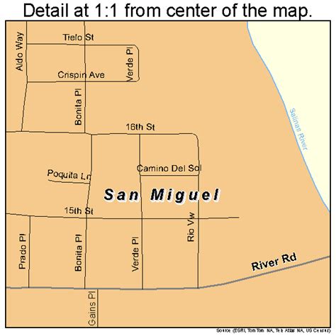 San Miguel California Street Map 0668266