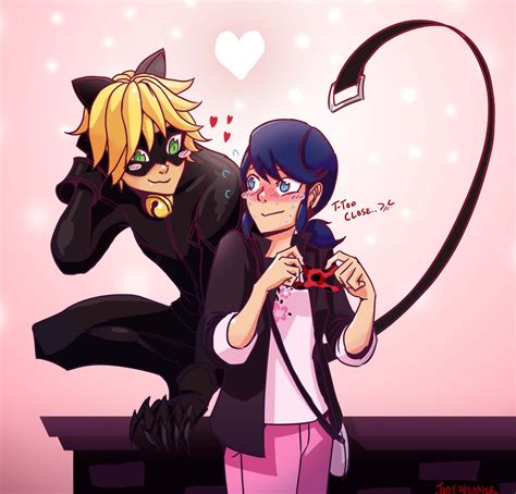 Chat Noir and Marinette - Miraculous Ladybug Fan Art (39597088) - Fanpop