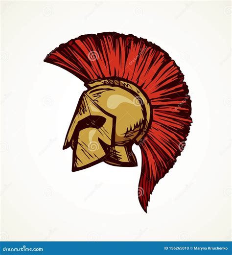 Spartan Helmet. Vector Drawing | CartoonDealer.com #156265010