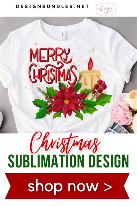 Merry Christmas Sublimation design for T-shirts (1472528)