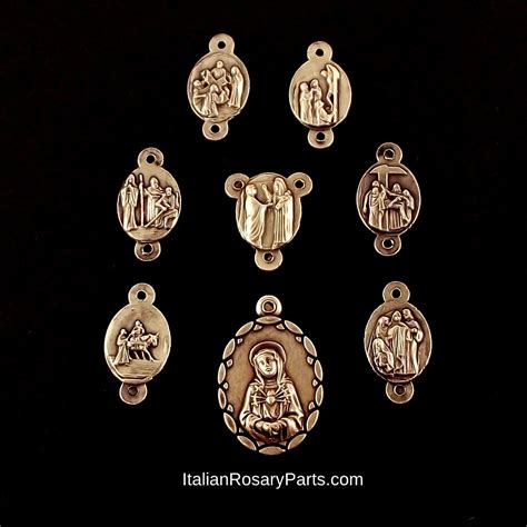 Seven Sorrows of Mary Rosary Chaplet Medals Setti Dolori - Etsy | Chaplet, Our lady of sorrows ...