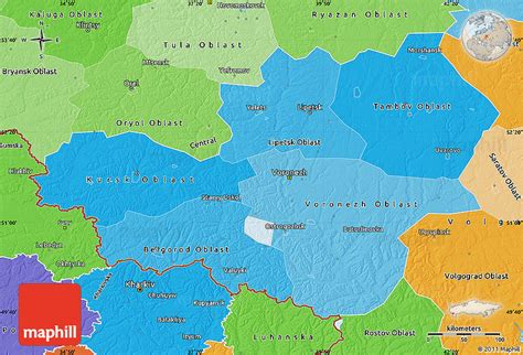 Political Shades Map of Central Chernozem