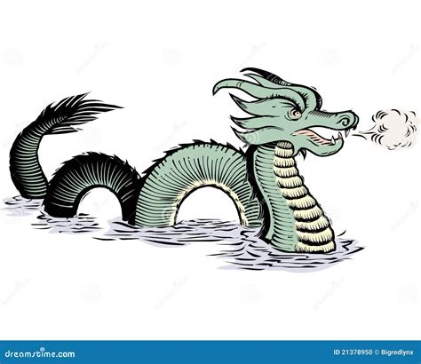 Sea Serpent Or Water Dragon Cartoon Vector | CartoonDealer.com #42179683