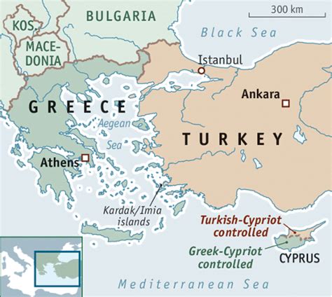 Greece and Turkey map - Alliance of Middle Eastern and North African ...