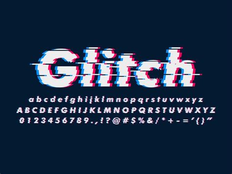 Modern Glitch Font Effect 555649 Vector Art at Vecteezy