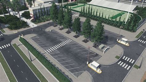 Private School Parking Lot. : r/CitiesSkylines