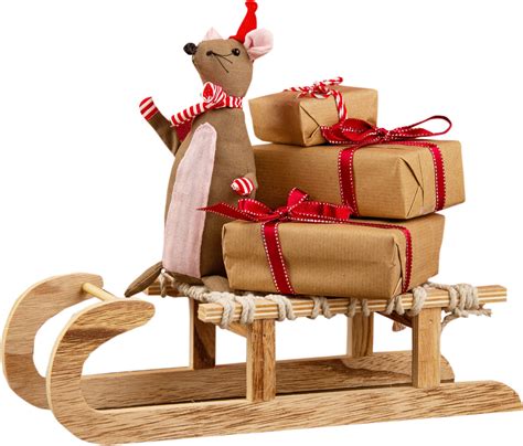 🥇 Image of christmas sled wood png material gift overlay decoration ...