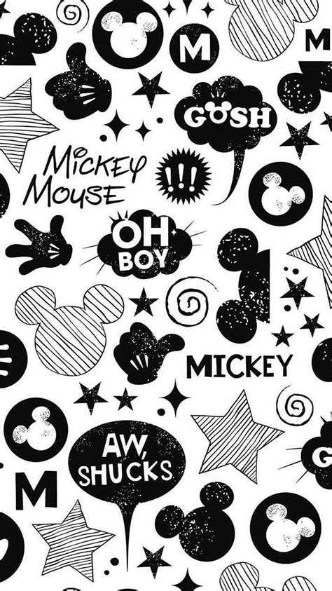 mickey mouse wallpaper black and white - Pesquisa Google | Wallpaper do ...