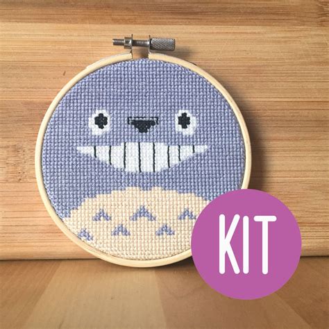 CROSS STITCH KIT: Totoro Studio Ghibli Cross Stitch Kit | Cross stitch, Cross stitch patterns ...