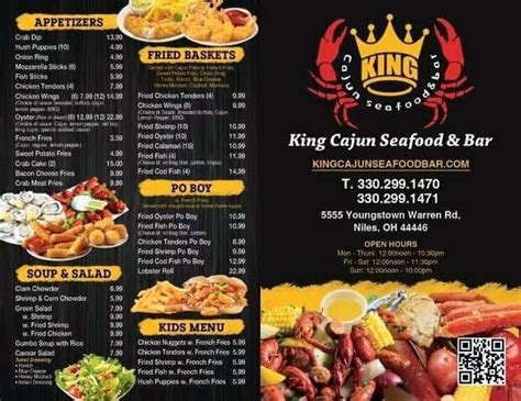 Menu at King Cajun Seafood & Bar, Niles