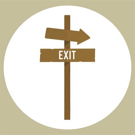 Illustration of exit sign vector - Download Free Vectors, Clipart ...