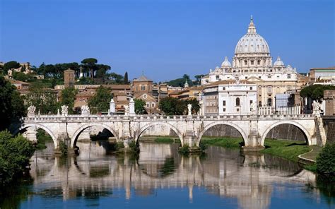 The Vatican Seen Past The Tiber River Rome Italy Wallpaper - Free ...