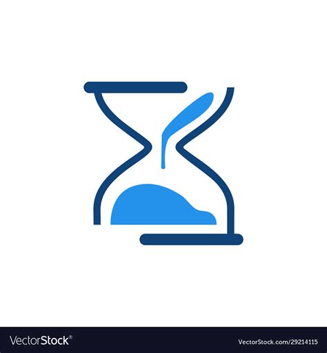 Sand time hourglass logo design clock icon Vector Image