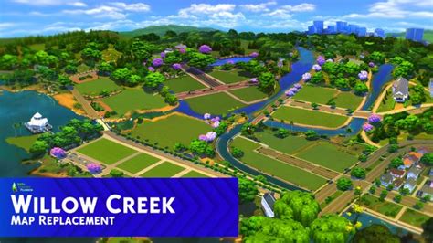 Willow Creek Map Replacement - DOWNLOAD | 20th Century Plumbob on Patreon in 2022 | Sims packs ...