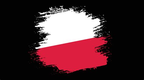 Hand paint Poland grunge flag 16853519 Vector Art at Vecteezy