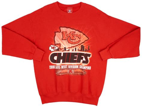 2003 Kansas City Chiefs Division Champions NFL Sweat Top (Excellent) M