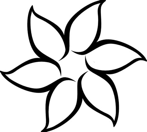 Free Black And White Flower Outline, Download Free Black And White ...