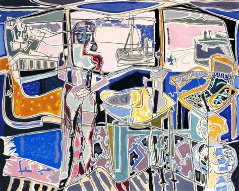 Patrick Heron ‘Harbour Window with Two Figures : St Ives : July 1950’, 1950 ©… Patrick Heron ...