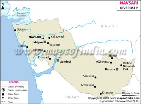 Navsari River Map