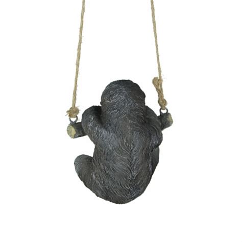 Hand-Painted Resin Sculpture Three-Toed Sloth Hanging Statue With Rope Hanger, One Size - Fred Meyer