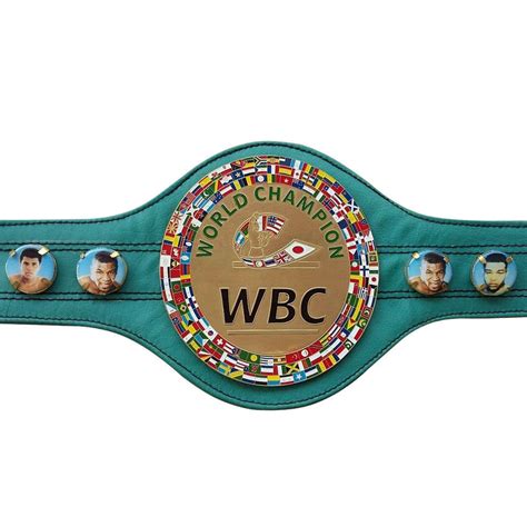 WBC CHAMPIONSHIP BOXING GOLD PLATED LEATHER BELT - Boxing