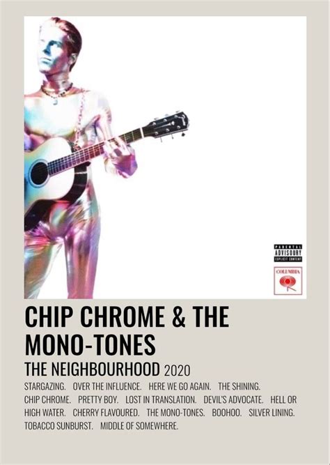 Chip chrome and the mono tones the nbhd aesthetic poster – Artofit