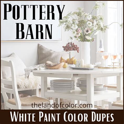 List of paint color matches to Pottery Barn White and Off White Paint Colors. Antique White ...