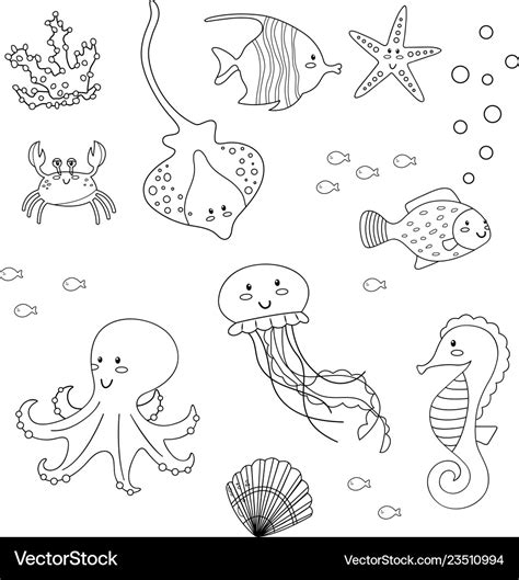 Under The Sea Animals Coloring Pages