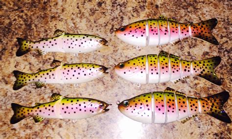 Rainbow trout pattern on the 7" glide and 8" swim bait | Bait and ...