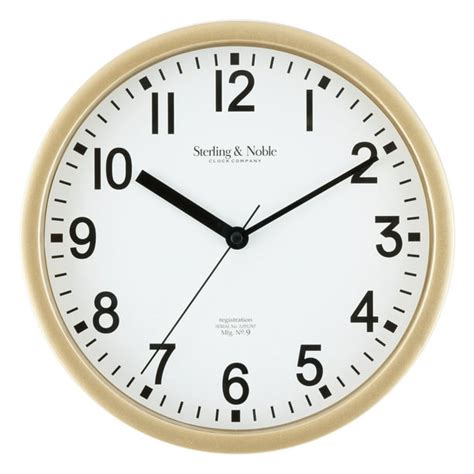 Mainstays Basic Indoor 8.78" Gold Analog Round Modern Wall Clock ...