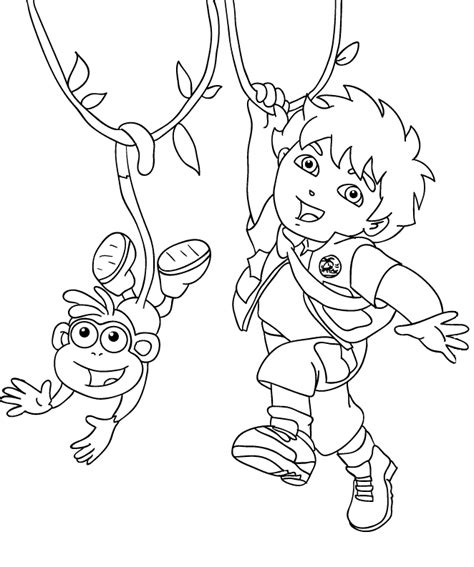 Dora Diego Coloring Pages - Coloring Home