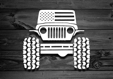 Wrangler Vinyl Decal For Jeeps Flag Decal Car Decal Outdoor | Etsy