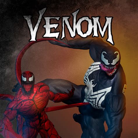 venom vs carnage sculpture fan-art | Domestika